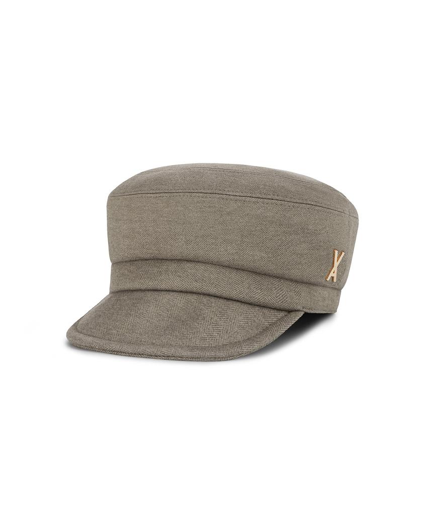Bajal Va Studded Balloon Bellboy Cap Brown