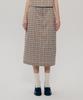 Yale Check Midi Skirt_Brown