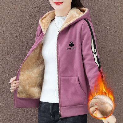 Beiläufige Lose Zip Up Kurze Fleece Jacke Frauen Herbst Koreanische Langarm Mit Kapuze Sweatshirt Streetwear Fashion Sport Hoodies Tops