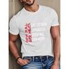 European Sizes Summer Fashion Street Casual Comfortable Soft Round Neck T-Shirt with Letter Print Regular Fit For Men