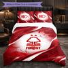 Nottingham Forest Football 3 Piece Bedding Set Soft Duvet Cover Set with Pillowcases Printed Bedroom Decor Set for Home