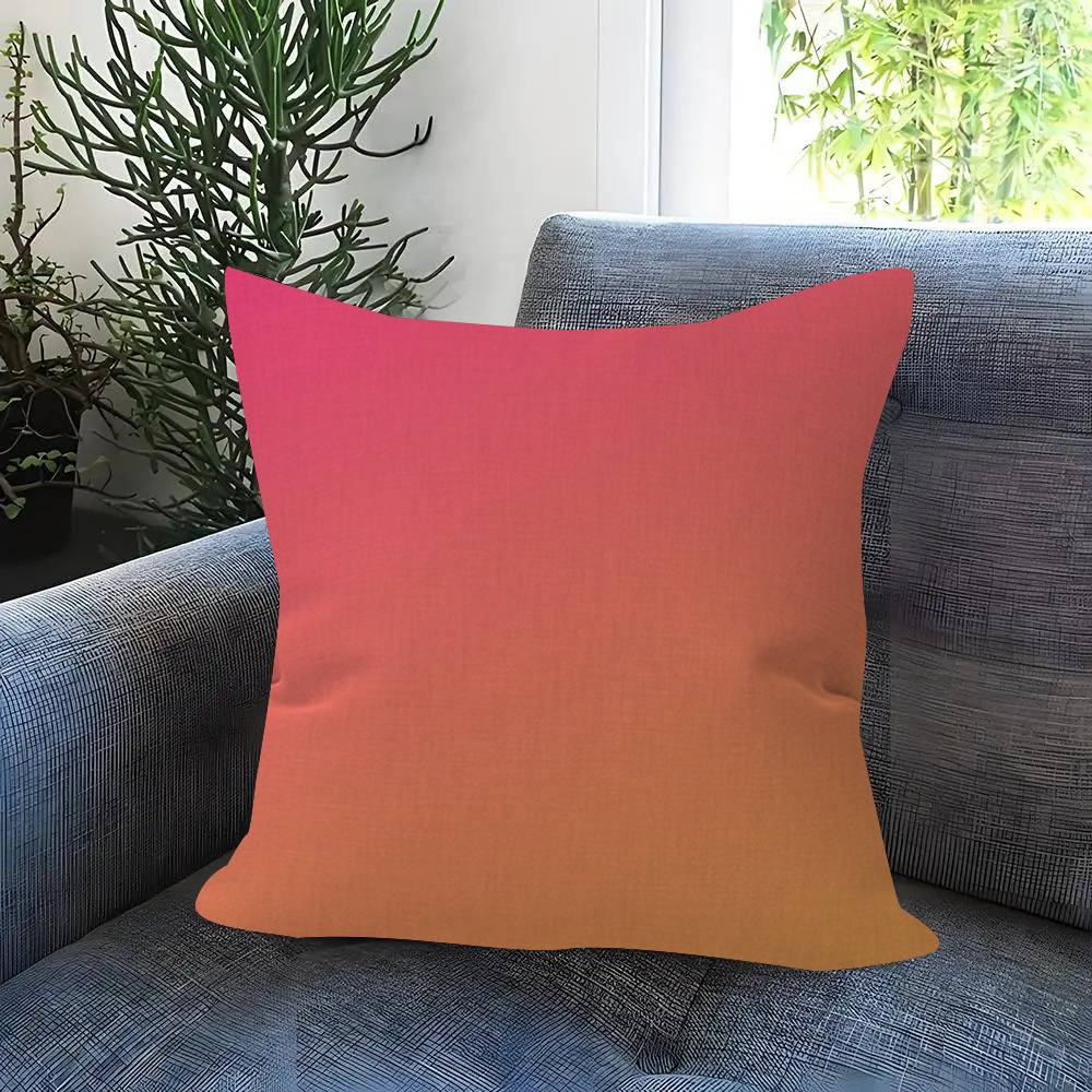 Gradient Halo Vintage Double-Sided Printed Pillow Cover Short Plush Suitable Living Rooms Bedrooms Sofas Throw Cushion Cover