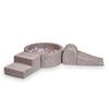 Foam Playground with Pool 90x30 Corduroy Light Pink 200 Balls: Transparent, Pearl, Light Pink Pearl, Rose Gold