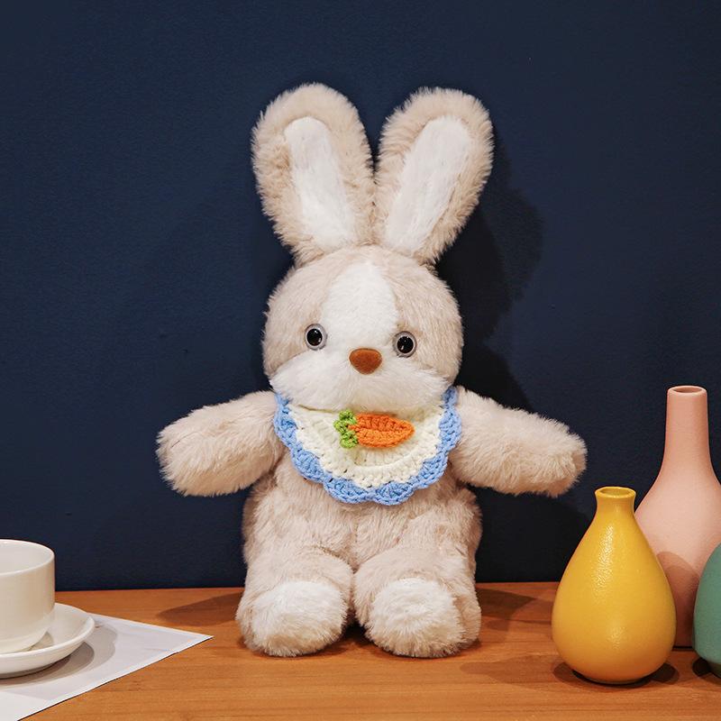 Cute Good Night Rabbit Plush Toy Bib Rabbit Doll Children's Soothing Doll Catch Machine Doll Ornament Decoration