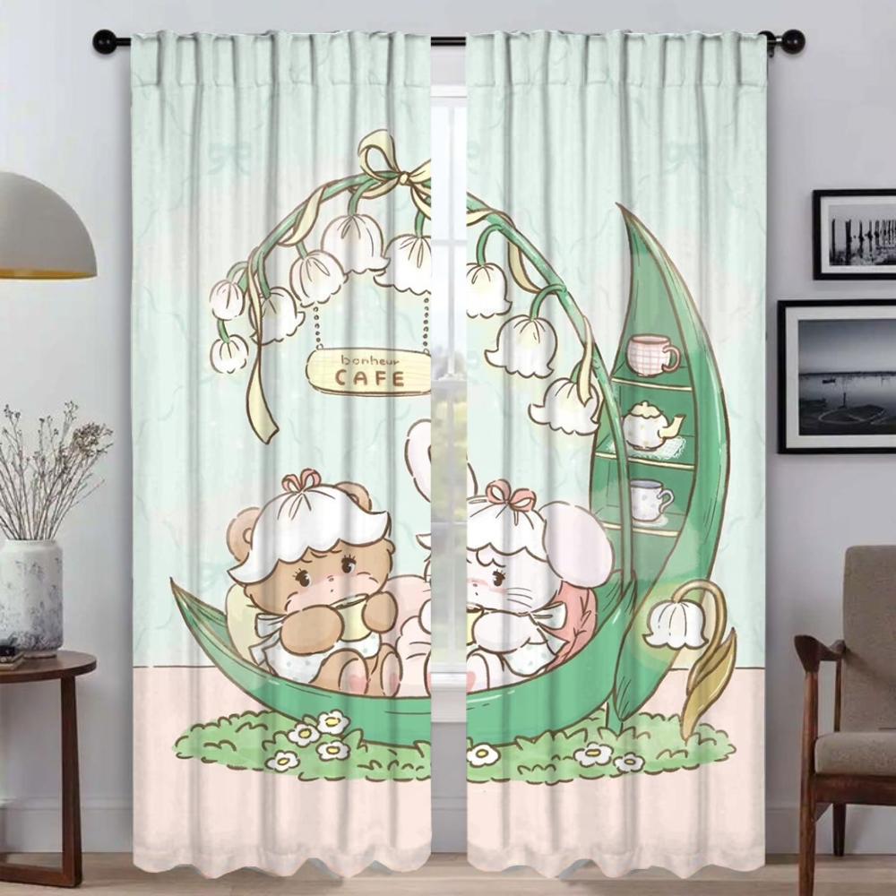Light Blocking Mikkos Partition Curtain Room Panel Halloween Decoration Curtains Child Home Interior Shades Living Made Of Polyester Washable