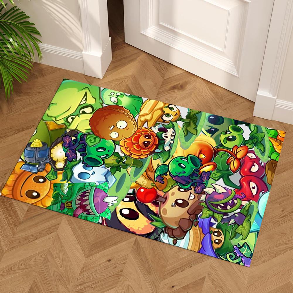 Plants Vs. Zombies Floor Rug Office Rug Design for Study room Game Room Bedrooms Playrooms Antislip Carpet Anime Office Decor Spiritual Gift