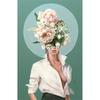 Nordic Flowers Head Woman Canvas Paintings On the Wall Art Posters And Prints Feather Girls Wall Pictures Home Decoration Cuadro