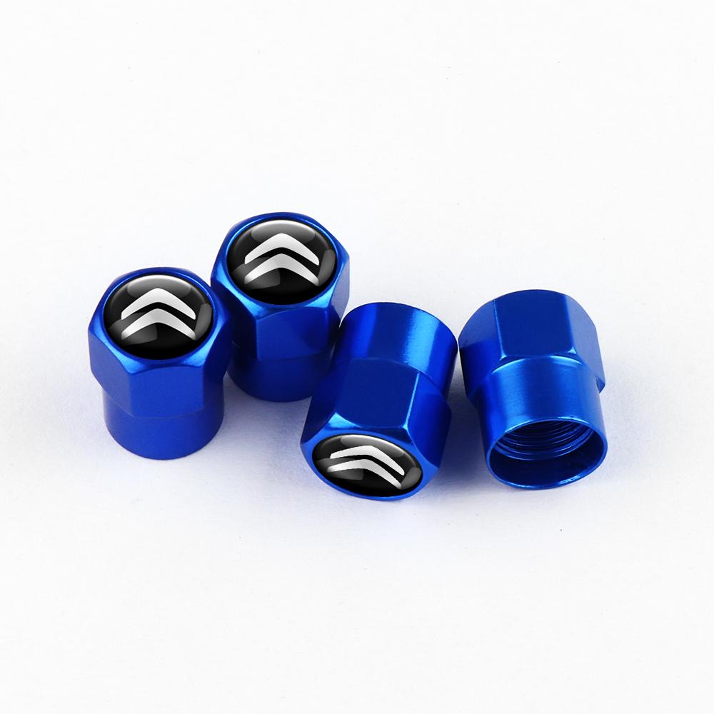 4pcs Car Wheel Tire Metal Valve Cover Dust Cover Auto Accessories For Citroen DS C1 C2 C4L VTS C-ELYSEE C5 C6 Grand C4 Picasso Sdcr63