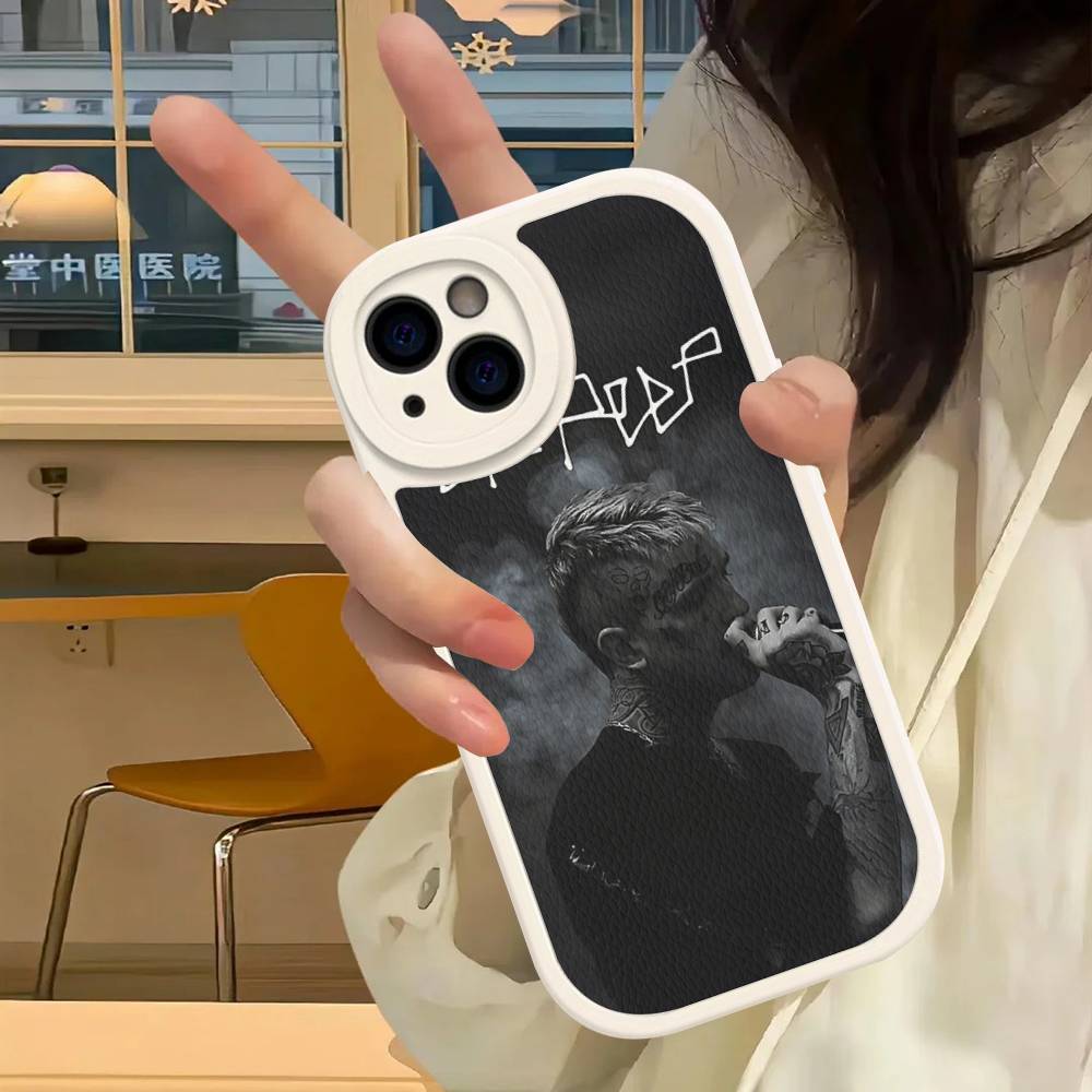 Coque de téléphone pour chanteur rappeur L-Lil Peep pour iPhone 16 15 14 13 12 11 Pro Max Plus Housse en cuir