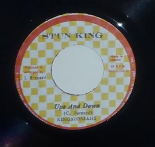7inch Record KINGSTONIANS  Ups And Downs NONE Stun King Jamaica Reggae Ska  Dub Used
