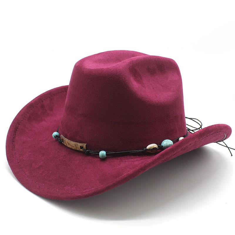 Ethnic Style Western Cowboy Hat With Large Brim For Outdoor Sunshade And Breathability