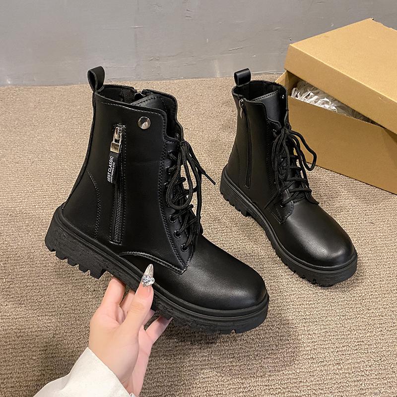 Fashion 2025 New Boots Ladies Lace-Up Shoes for Women Warm Platform Zipper Ankle Boots Soft Women Shoes Winter Boots Fashion Botas Mujer