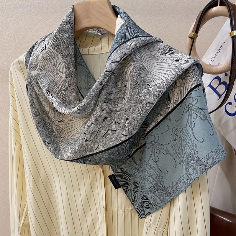 140*35cm Women Spring Summer Autumn Mulberry Silk Scarf Ribbons Shawl Long Scarf Neckerchief