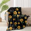 Sunflower Print Super Soft Throw Blanket for Bed Couch Sofa Lightweight Travelling Camping Throw Size for Kids Adults Women Boys