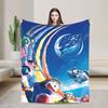 Cartoon D-Doraemon  Warm Soft Blanket  Camping Plush Throw Blanket Novelty Bedroom Flannel Bedspread Sofa Bed Cover