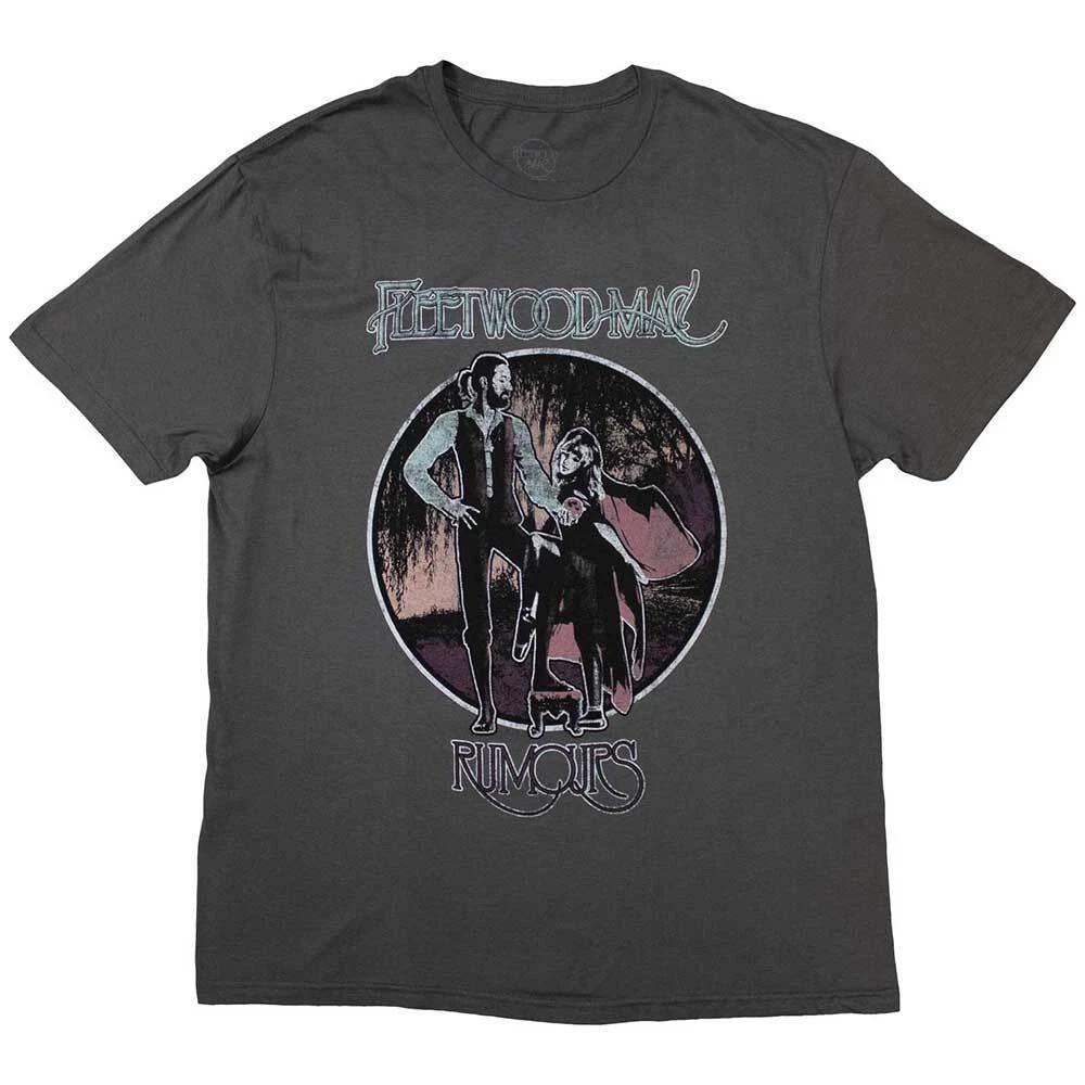 Fleetwood Mac T Shirt Rumours Vintage Band Logo Official Mens Grey L