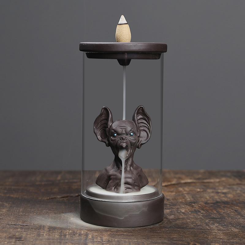 Backflow Incense Burner Creative Ceramic Desktop Ornamental Aromatherapy Stove Windproof Incense Holder