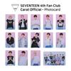 Seventeen Fan Club Carat 4. term Áruk Hivatalos fotókártya KPOP
