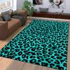 Leopard Print Carpet in Blue and Black Color for Home Decor Suitable for use as an anti-slip for living room bedroom sofas
