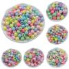 Handgefertigte lose Perlen in AB-Farbe zur Schmuckherstellung, Acrylperlen, Perlen, Bonbons, gemischte Farben, Schmuckzubehör, runde Perlen, Mode, Liebe, Pflaumenstern