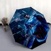 1pc Superman Cityscape Automatic Folding Umbrella - Compact 8-Rib Design, Durable Plastic & Iron1035L