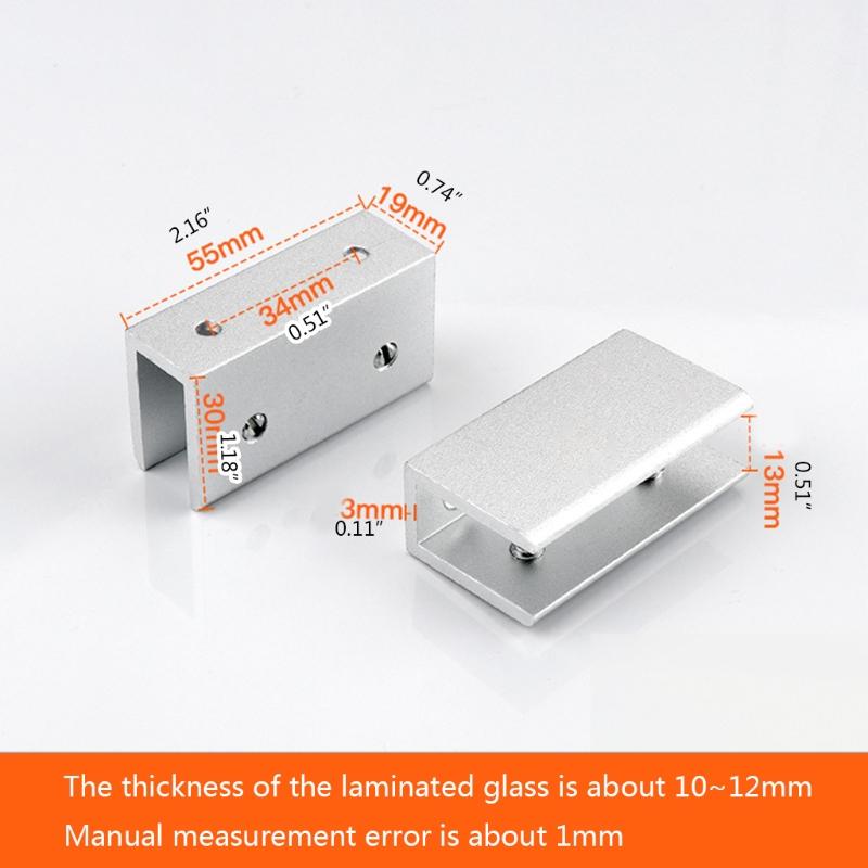 2Pcs Glass Shelf Brackets Home Furniture Hardware Glass Fixed Clips Hardware for Bathroom Living Room