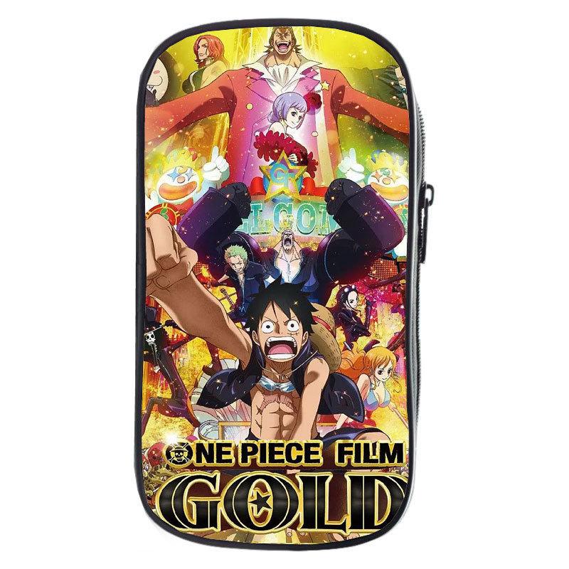 Cartoon Anime One Piece Luffy Zoro Sanji Marco Ace Sabo Pencil Case Stationery Box Students School Pen Bag Bags Gifts