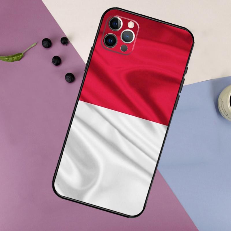 Indonesia Passport Flag Map Phone Case For iPhone 16 15 13 12 11 14 Pro Max Mini X XR XS Max 7 8 Cover Funda