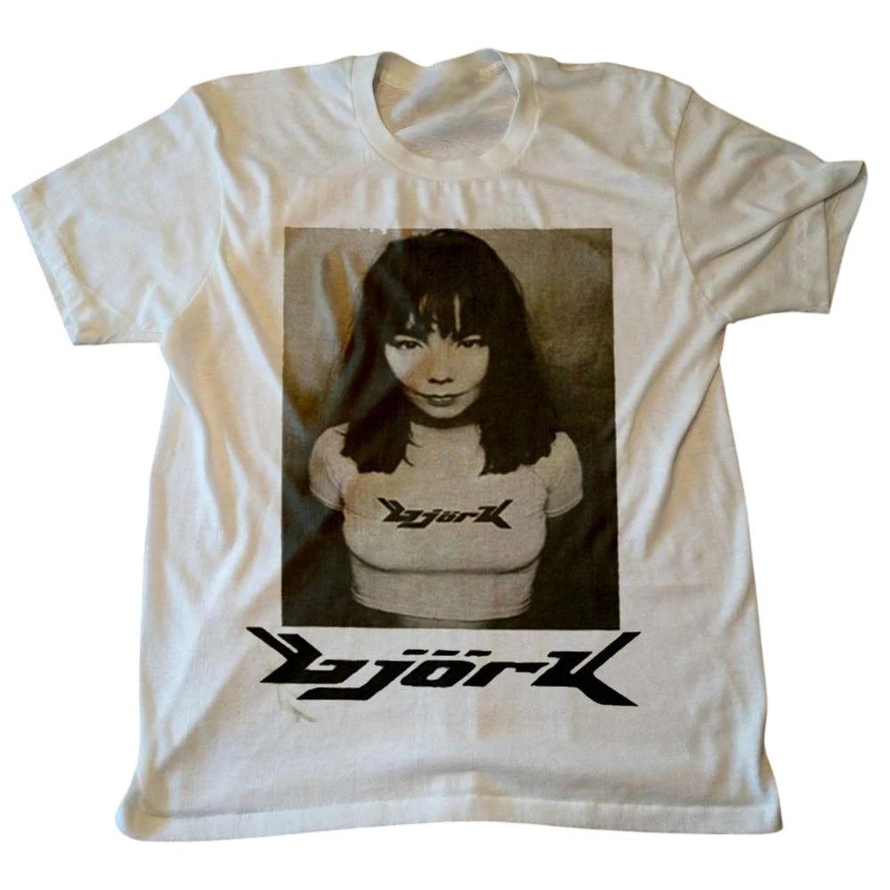Bjork Debut White Tshirt Retro Classic Style Unisex Tshirt Reprint S-3XL