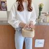 Summer Small Straw Handbag Trendy Shoulder Bag Woven Bucket Crossbody Bag Casual Seaside Beach Bag KTY
