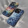 Bunte Glas-Handyhülle Für iPhone 17,16,15,14,13,12,11,Pro,XS,Max,Plus,Mini,SE Schwarz Bonbon Matt Stoßfeste Hülle