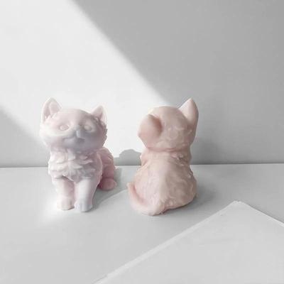Schattige Kat Siliconen Kaarsvorm 3D Dier Kittens DIY Handgemaakte Gips Ornamenten Druiplijm Decoratieve Vorm Snoep Chocolade Vormen