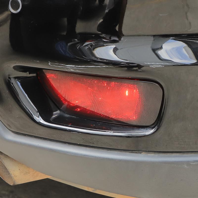 Car Rear Fog Light Lamp Covers ABS Lamp Decoration For Jeep Grand Cherokee For Jeep Compass For Dodge Journey Car Exterior Accessoriess,Smocked Black