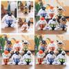 Cute Plush Firefighter Bunny Keychain Lovable Stuffed Animal Bag Charm