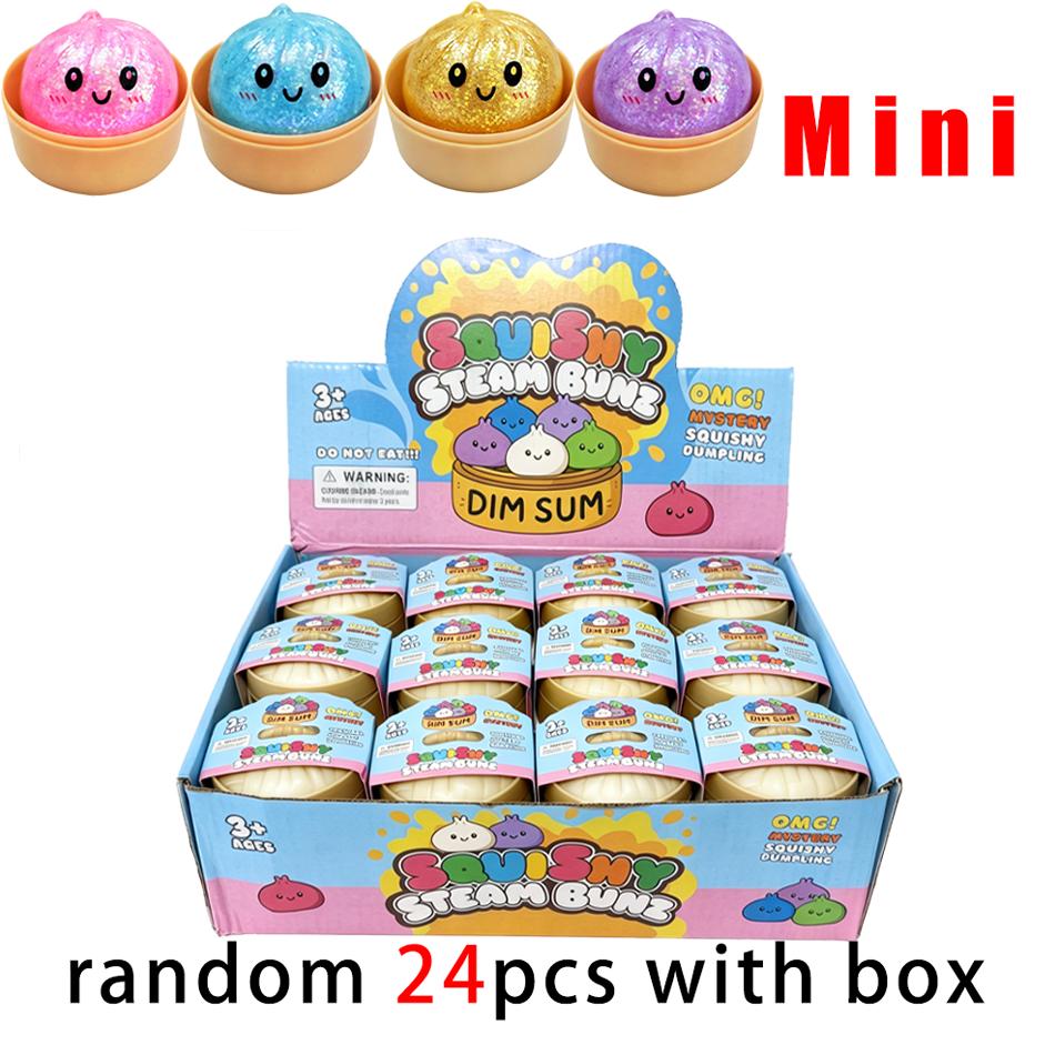Mini Glitter Dumpling Glitter Dumpling Squishy With Box Dumplings Sensory Squeeze Toy For Stress Relief