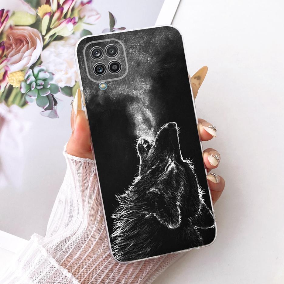 For Samsung Galaxy A12 Case F12 M12 Colorful Flowers Painted Cover Soft Slim Phone Case For Samsung A12 M 12 Galaxy M12 F12 Bags