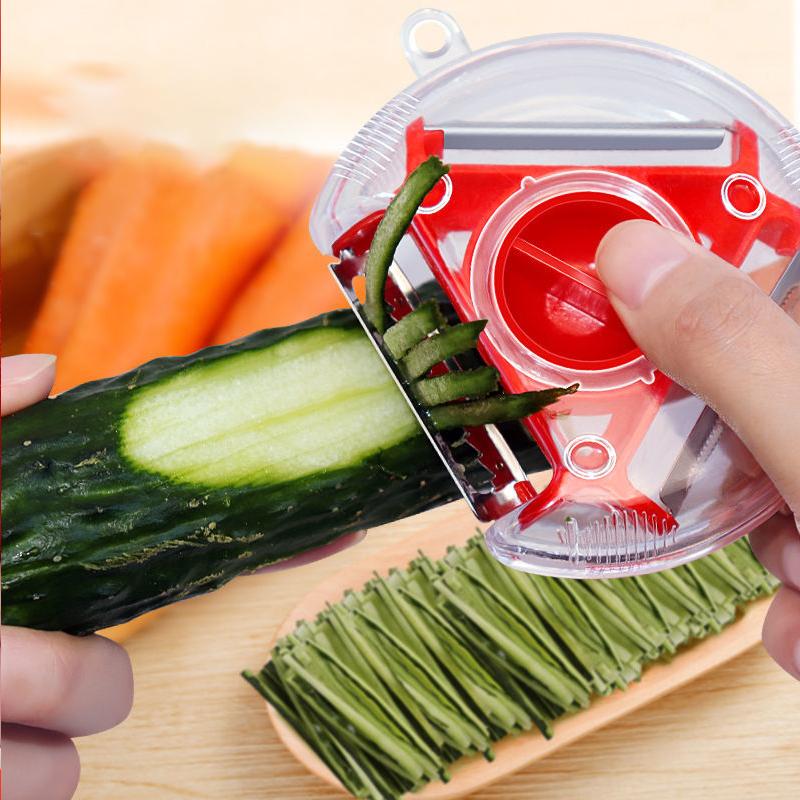 3 In 1 Magic Trio Peeler Set Slicer Shredder Peeler Julienne Cutter Multi Peel Blade Zesters Grater Kitchen Tool Accessories