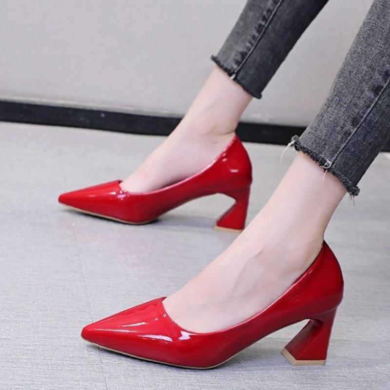  Zapatos De Mujer Women Fashion Pointed Toe High Quality European Stylish Elegant Party & Office Heel Shoes Pumps A1142