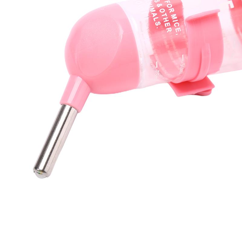 80 ml plastikinis žiurkėno gėrimo vandens butelio dozatorius, pakabinamas naminių gyvūnėlių gėrimo butelis