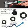 72-Tooth  Ratchet Set 1/4", 3/8" & 1/2" Drive - Premium Chrome Vanadium Steel Construction & Chrome Plated Finish