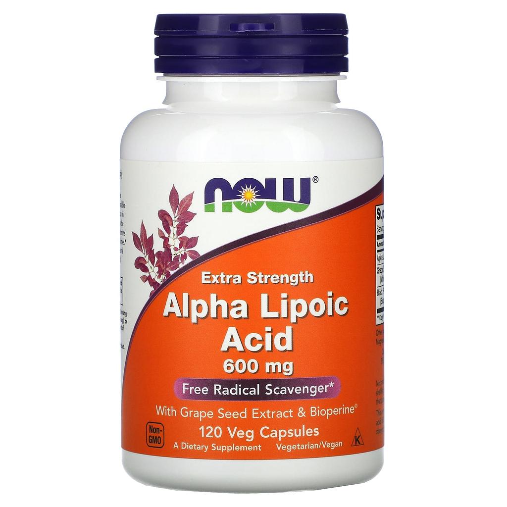 Alpha Lipoic Acid, Extra Strength, 600Mg, 120 Veggie Caps