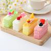 Mousse Cake Squeeze Toy Soft Stress Relief Toy Slow Rising Rectangular Cake Fidget Toy for Kids Adults Office Workers Anxiety Relief