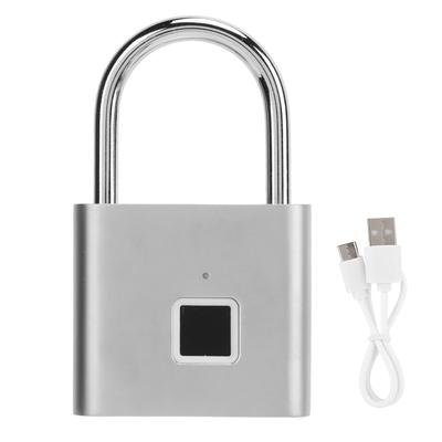 Inteligentný visiaci zámok na odtlačok prsta, nabíjateľný cez USB, vodotesný IP56, protikrádežový zámok na skrinku