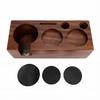 Coffee Tamping Station Wood Tamper Storage Holder Stand for 51mm 53mm Portafilter Tamper Distributor Home Cafe