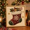 Wooden Frame DIY Christmas Pearl Diamond Painting Art Kit  Home Wall Decor