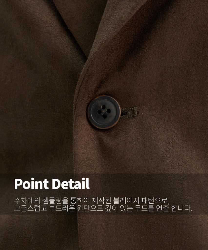 Trip Le Sens Custom 3B Crop Blazer_Suede Brown