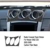 Carbon Fiber Car Interior Air Conditioning Radio Control Panel Cover Trim Sticker For Nissan 350Z Z33 2003-2009 Car Accessories