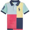 Polo Color Block Letter Logo Print Casual Short Sleeve T-Shirt Kids Tops Multicolor 323934186-001