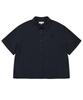 WACKY WILLY Women'S Lily Wappen Cotton Short Sleeve Shirt Navy