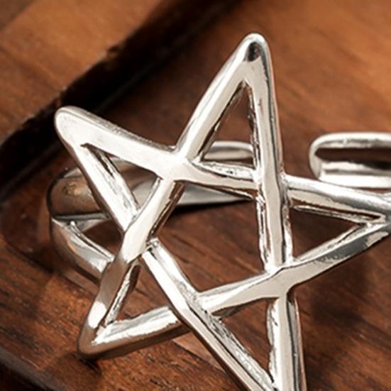 Duimring Holle Stervorm Verstelbaar Openingsontwerp Vingerring Titanium Staal Vingerband Veelzijdige Sieraden Cadeau
